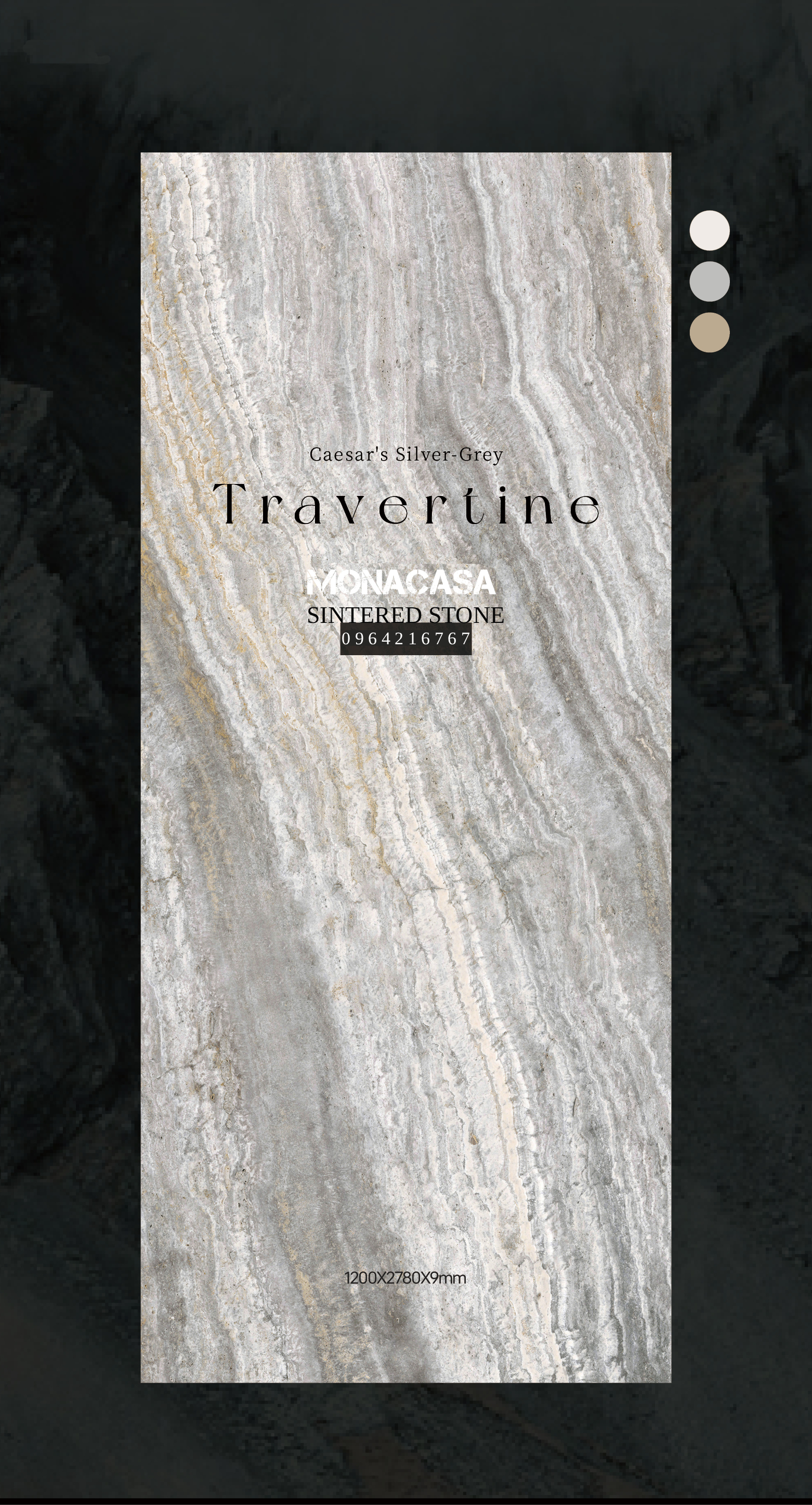 CESAR_S SILVER -GREY TRAVERTINE